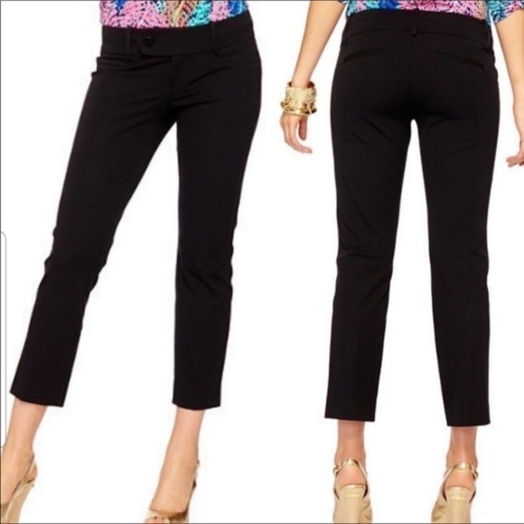 Lilly Pulitzer Black The Luxury Capri Slim Cut Pants size 6 - Picture 12 of 12
